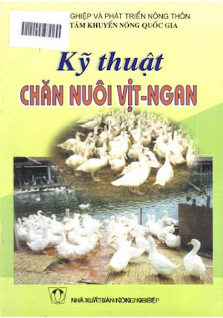 Kỹ Thuật Chăn Nuôi Vịt-Ngan (NXB Nông Nghiệp 2003) - Nhiều Tác Giả, 37 Trang