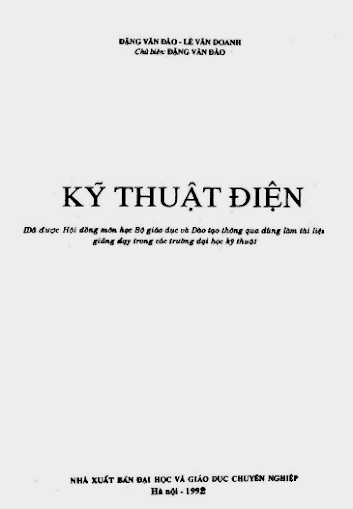 Kỹ Thuật Điện (NXB Đại Học Và Giáo Dục Chuyên Nghiệp 2006) - Đặng Văn Đào, 195 Trang