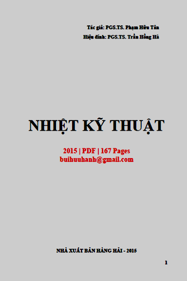 Kỹ Thuật Nhiệt (NXB Hàng Hải 2015) - Phạm Hữu Tân, 167 Trang