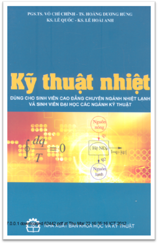Kỹ Thuật Nhiệt (NXB Khoa Học Kỹ Thuật 2006) - Võ Chí Chính, 313 Trang
