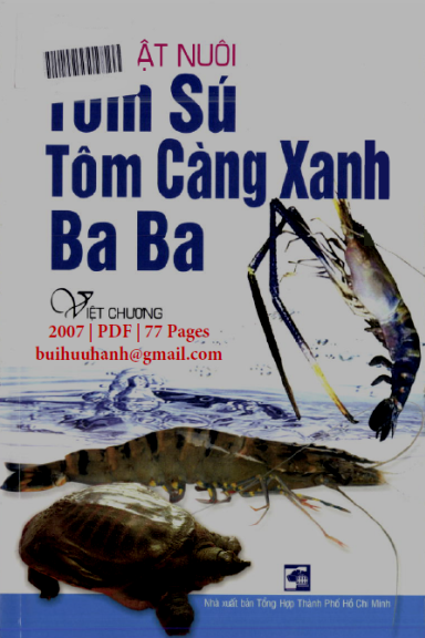 Kỹ Thuật Nuôi Tôm Sú, Tôm Càng Xanh, Ba Ba (NXB Tổng Hợp 2007) - Việt Chương, 77 Trang