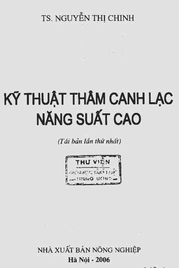 Kỹ Thuật Thâm Canh Lạc Năng Suất Cao (NXB Nông Nghiệp 2006) - Nguyễn Thị Chinh, 101 Trang