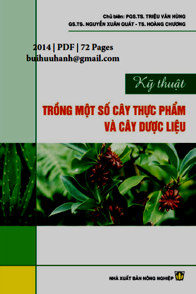 Kỹ Thuật Trồng Một Số Cây Thực Phẩm Và Cây Dược Liệu (NXB Nông Nghiệp 2014) - Triệu Văn Hùng
