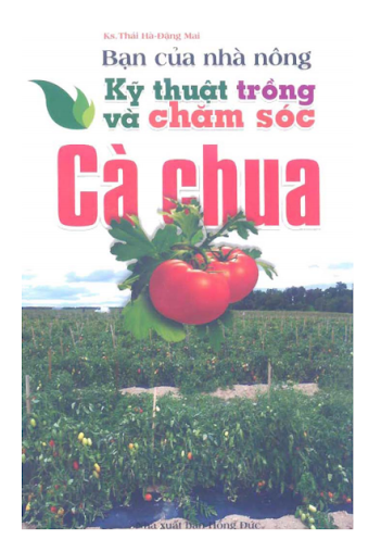 Kỹ Thuật Trồng Và Chăm Sóc Cà Chua (NXB Hồng Đức 2011) - Thái Hà, 97 Trang