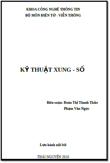 Kỹ Thuật Xung Số (NXB Thái Nguyên 2010) - Đoàn Thị Thanh Thảo, 219 Trang