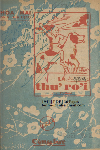 Lá Thư Rơi (NXB Cộng Lực 1941) - Tô Hoài, 36 Trang