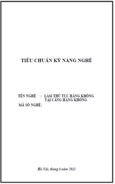 Làm Thủ Tục Hàng Không Tại Cảng Hàng Không (NXB Hà Nội 2011) - Dương Cao Thái Nguyên, 79 Trang