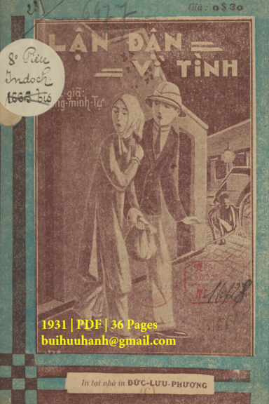 Lận Đận Vì Tình (NXB Đức Lưu Phương 1931) - Hoàng Mình Tự, 36 Trang