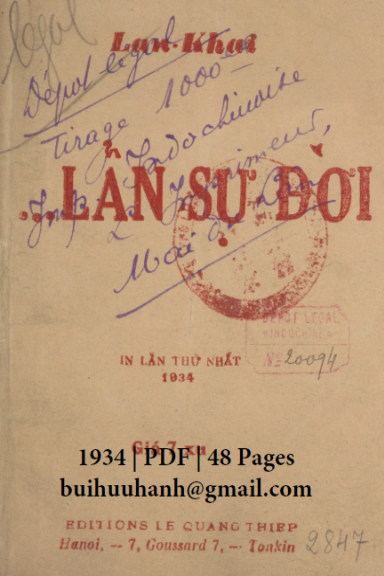 Lẩn Sự Đời (NXB Lê Quang Thiệp 1934) - Lan Khai, 48 Trang