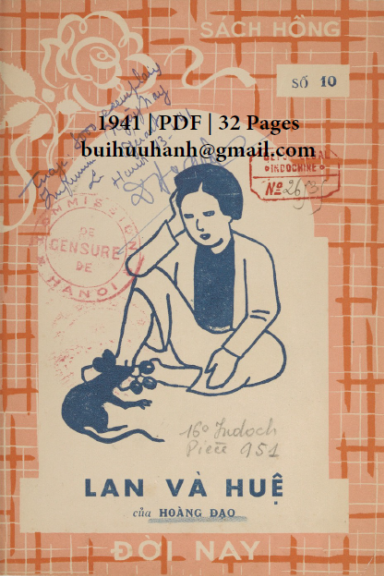 Lan Và Huệ (NXB Đời Nay 1941) - Hoàng Đạo, 32 Trang