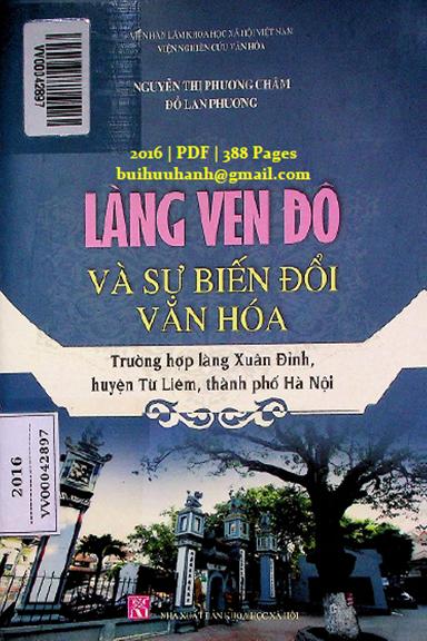 Làng Ven Đô Và Sự Biến Đổi Văn Hóa (NXB Khoa Học Xã Hội 2016) - Nguyễn Thị Phương Châm, 388 Trang