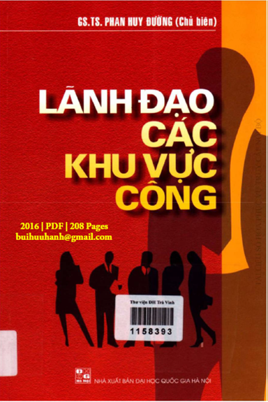 Lãnh Đạo Các Khu Vực Công (NXB Đại Học Quốc Gia 2016) - Phan Huy Đường, 208 Trang
