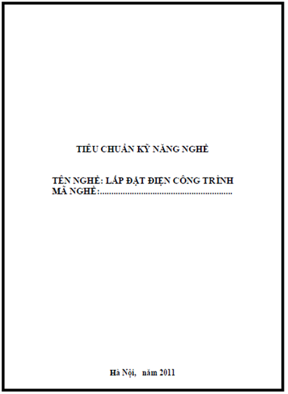 Lắp Đặt Điện Công Trình (NXB Hà Nội 2011) - Nguyễn Bỉnh Khiêm, 230 Trang