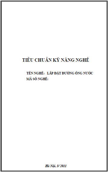 Lắp Đặt Đường Ống Nước (NXB Hà Nội 2011) - Nguyễn Đăng Sỹ, 259 Trang