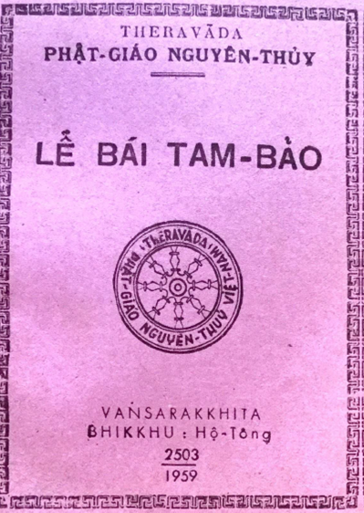 Lễ Bái Tam Bảo (NXB Sài Gòn 1959) - Vansarakkhita Bhikkhu, 64 Trang