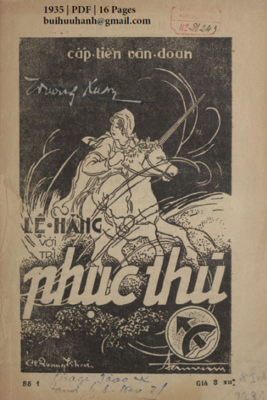 Lệ Hằng Với Trí Phục Thù Số 1-20 (NXB Cấp Tiến 1935) - Trường Xuân, 324 Trang
