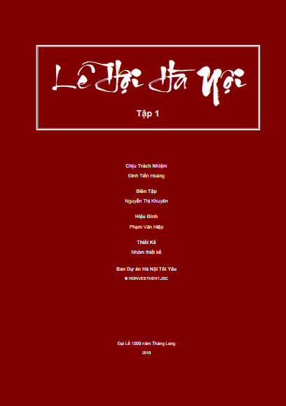 Lễ Hội Hà Nội Tập 1 (NXB Hà Nội 2010) - Nguyễn Thị Khuyên, 46 Trang