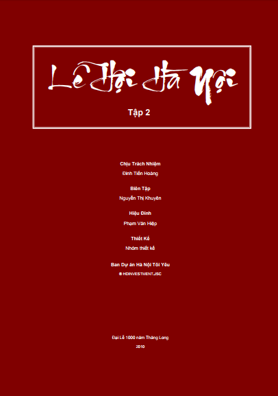 Lễ Hội Hà Nội Tập 2 (NXB Hà Nội 2010) - Nguyễn Thị Khuyên, 39 Trang