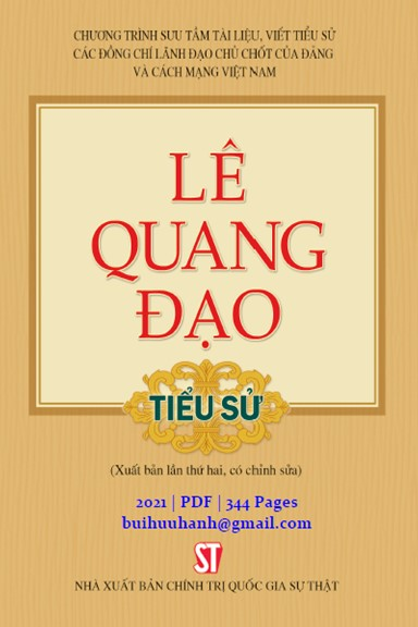Lê Quang Đạo Tiểu Sử (NXB Chính Trị 2021) - Nguyễn Thị Kim Dung, 344 Trang