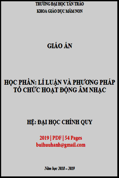 Lí Luận Và Phương Pháp Tổ Chức Hoạt Động Âm Nhạc (NXB Đại Học Tân Trào 2019) - Nhiều Tác Giả
