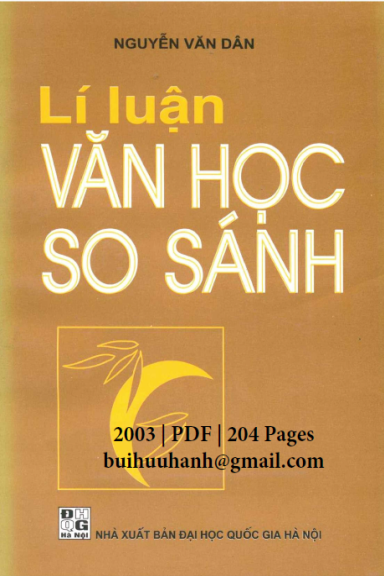 Lí Luận Văn Học So Sánh (NXB Đại Học Quốc Gia 2003) - Nguyễn Văn Dân, 204 Trang