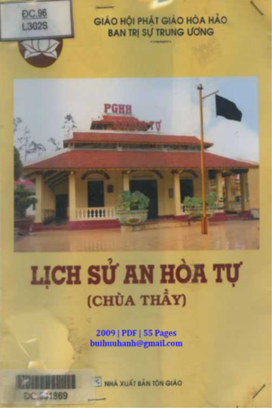Lịch Sử An Hòa Tự Chùa Thầy (NXB Tôn Giáo 2009) - Nhiều Tác Giả, 55 Trang