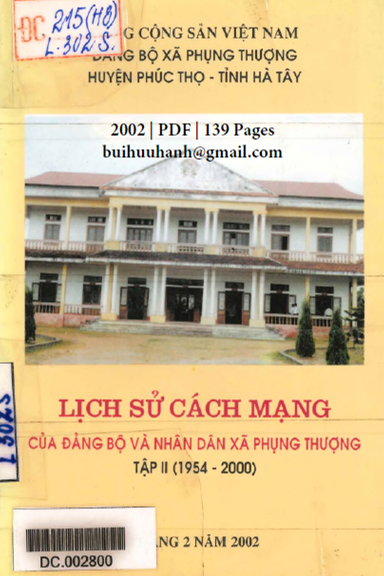 Lịch Sử Cách Mạng Của Đảng Bộ Và Nhân Dân Xã Phụng Thượng Tập 2 (NXB Hà Tây 2002) - Trần Văn Ẩm