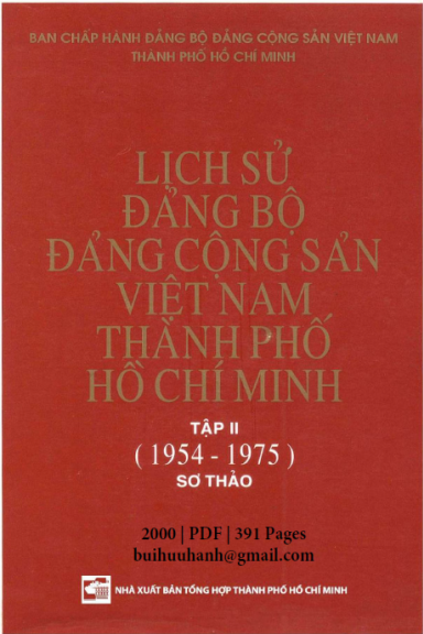 Lịch Sử Đảng Bộ Đảng Cộng Sản Việt Nam TPHCM Tập 2 (NXB Tổng Hợp 2000) - Nhiều Tác Giả, 391 Trang