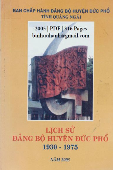 Lịch Sử Đảng Bộ Huyện Đức Phổ 1930-1975 (NXB Quảng Ngãi 2005) - Võ Văn Hào, 316 Trang