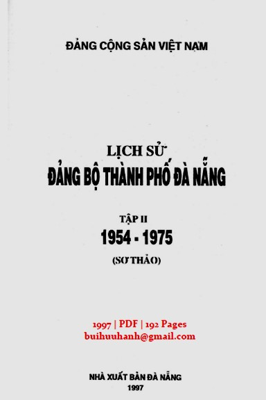 Lịch Sử Đảng Bộ Thành Phố Đà Nẵng 1954-1975 (NXB Đà Nẵng 1997) - Nguyễn Hữu Mười, 192 Trang
