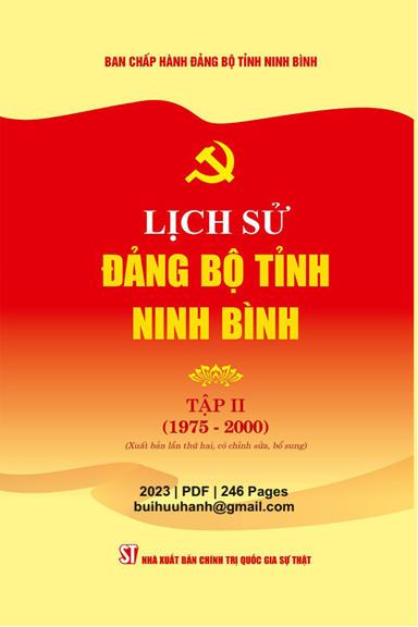 Lịch Sử Đảng Bộ Tỉnh Ninh Bình Tập 2 1975-2000 (NXB Chính Trị 2023) - Bùi Văn Thắng, 246 Trang