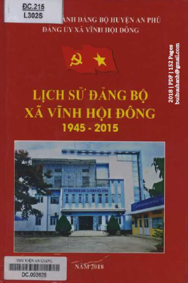 Lịch Sử Đảng Bộ Xã Vĩnh Hội Đông 1945-2015 (NXB An Giang 2008) - Nguyễn Liệt Oanh, 152 Trang