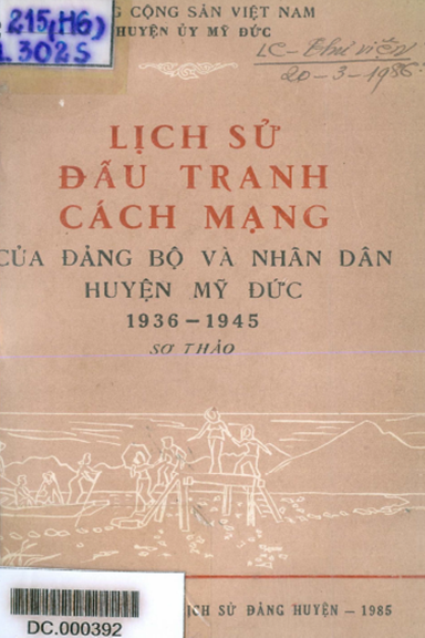 Lịch Sử Đấu Tranh Cách Mạng Của Đảng Bộ Và Nhân Dân Huyện Mỹ Đức 1936-1945