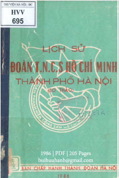 Lịch Sử Đoàn TNCS Hồ Chí Minh TP Hà Nội (NXB Hà Nội 1986) - Nhiều Tác Giả, 205 Trang