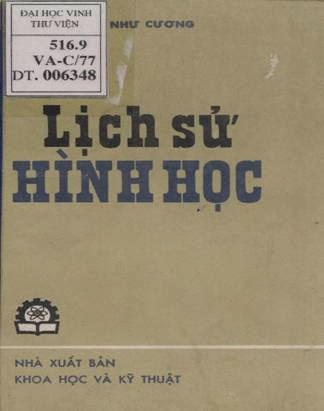 Lịch Sử Hình Học (NXB Khoa Học Kỹ Thuật 1977) - Văn Như Cương, 160 Trang
