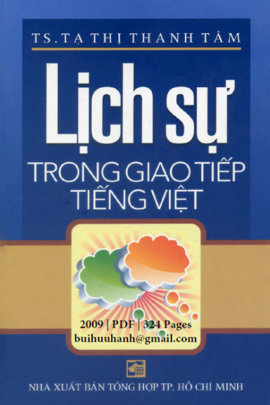 Lịch Sự Trong Giao Tiếp Tiếng Việt (NXB Tổng Hợp 2009) - Tạ Thị Thanh Tâm, 324 Trang