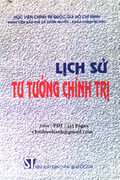 Lịch Sử Tư Tưởng Chính Trị (NXB Chính Trị 2001) - Dương Xuân Ngọc, 335 Trang