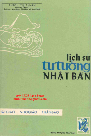 Lịch Sử Tư Tưởng Nhật Bản (NXB Phương Đông 1965) - Thích Thiên Ân, 409 Trang