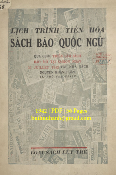 Lịch Trình Tiến Hóa Sách Báo Quốc Ngữ (NXB Tân Dân 1942) - Nhiều Tác Giả, 56 Trang