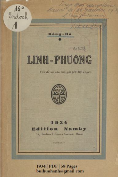 Linh Phượng (NXB Nam Ký 1934) - Đông Hồ, 58 Trang