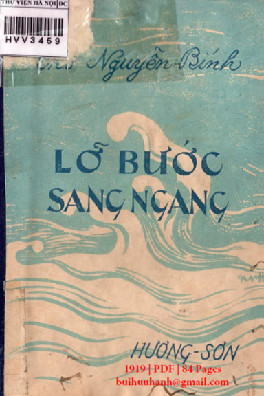 Lỡ Bước Sang Ngang (NXB Hương Sơn 1949) - Nguyễn Bính, 84 Trang