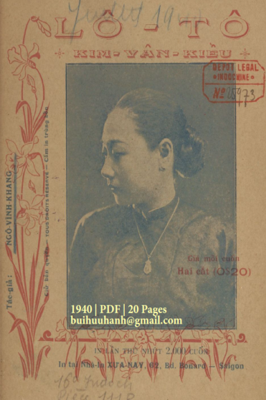 Lô Tô Kim Vân Kiều (NXB Xưa Nay 1940) - Ngô Vĩnh Khang, 20 Trang