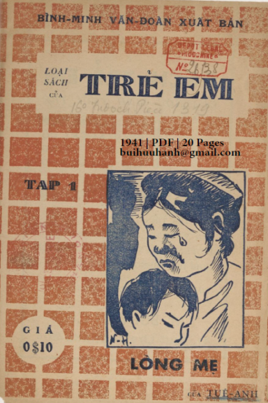 Lòng Mẹ (NXB Bình Minh Văn Đoàn 1941) - Tuệ Anh, 20 Trang