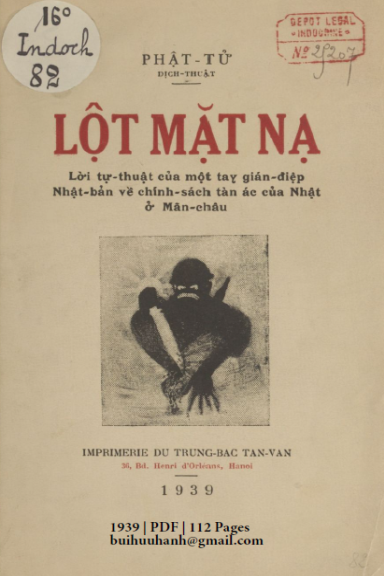 Lột Mặt Nạ (NXB Trung Bắc Tân Văn 1939) - Amleto Vespa, 112 Trang