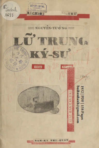 Lữ Trung Ký Sự (NXB Nam Ký 1932) - Nguyễn Tường, 158 Trang