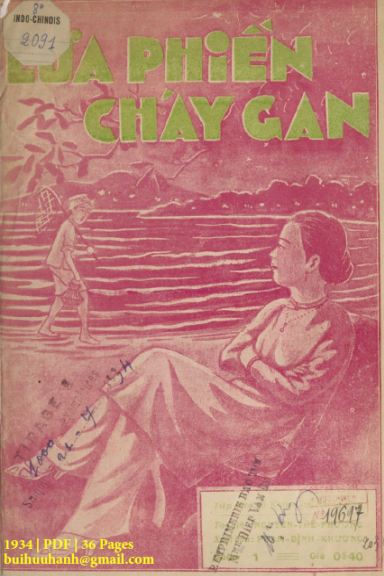 Lửa Phiền Cháy Gan Cuốn 1-5 (NXB Bảo Tồn 1934) - Nguyễn Thế Phương, 139 Trang