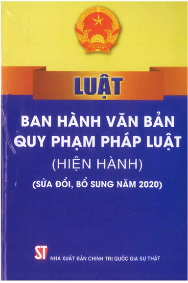 Luật Ban Hành Văn Bản Quy Phạm Pháp Luật (NXB Chính Trị 2020) - Nhiều Tác Giả, 218 Trang