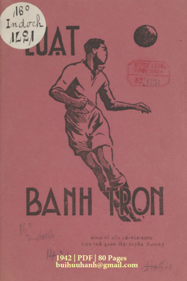 Luật Banh Tròn (NXB Khoa Học 1942) - Phan Văn Phỉ, 80 Trang
