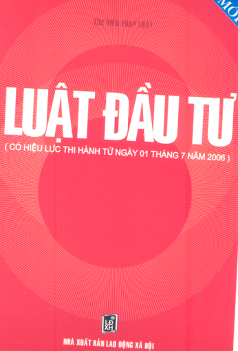Luật Đầu Tư 2005 (NXB Lao Động Xã Hội 2006) - Nhiều Tác Giả, 63 Trang