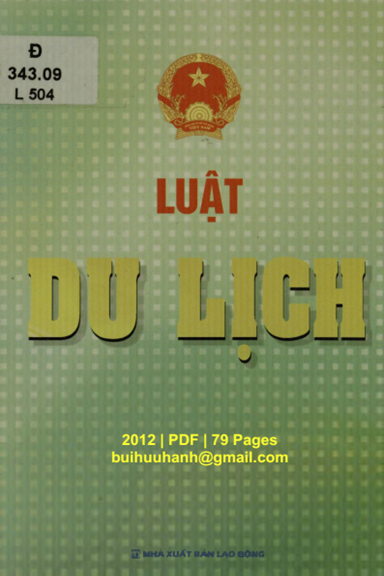 Luật Du Lịch (NXB Lao Động 2012) - Nhiều Tác Giả, 79 Trang